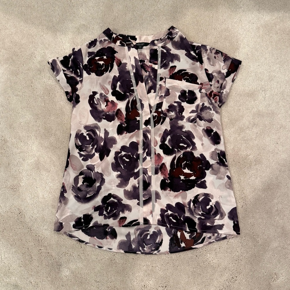 Simply Vera Vera Wang Abstract Floral Blouse